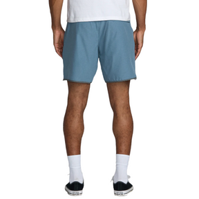 RVCA Yogger Stretch Contrast 17" Shorts in Vintage Navy Heather