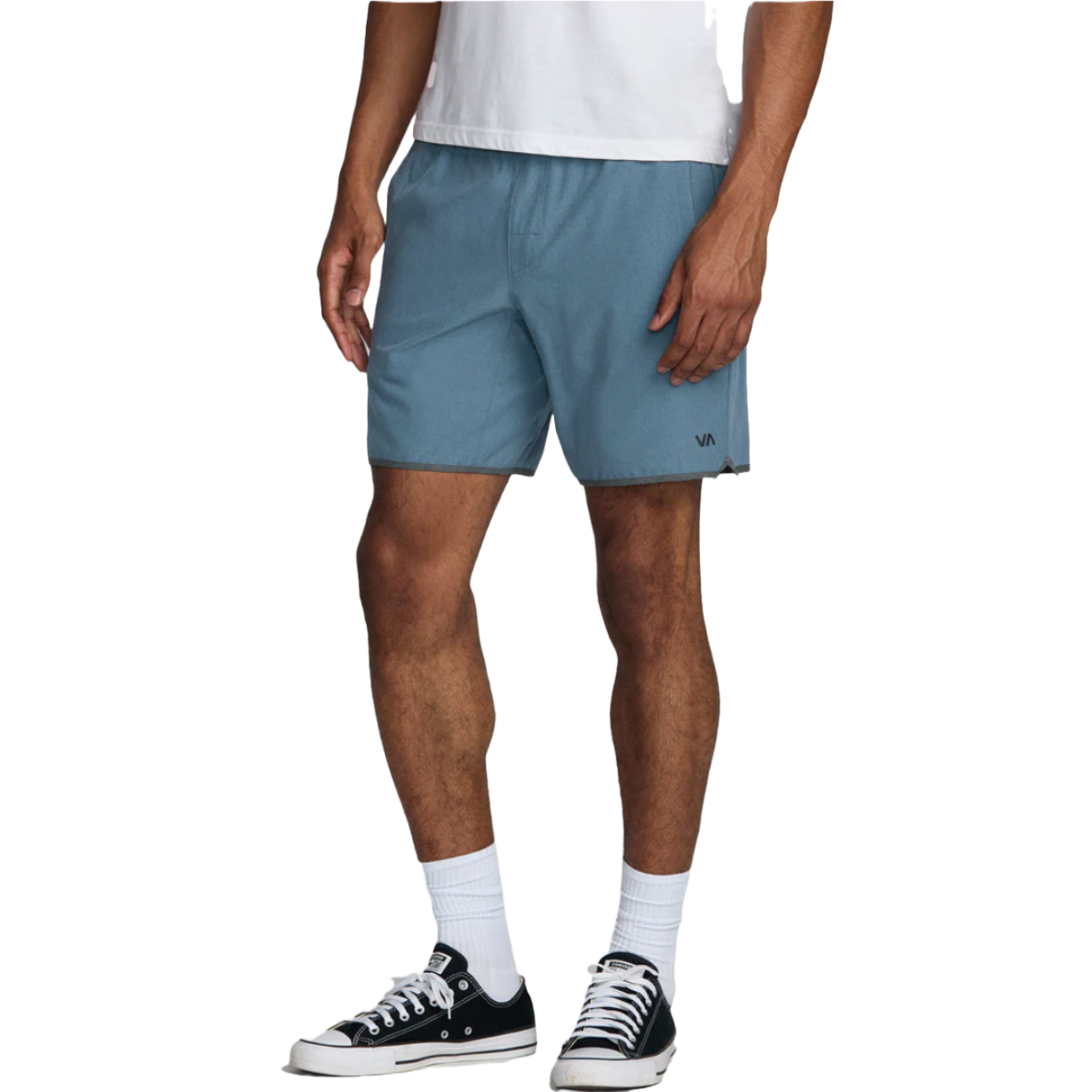 RVCA Yogger Stretch Contrast 17" Shorts in Vintage Navy Heather