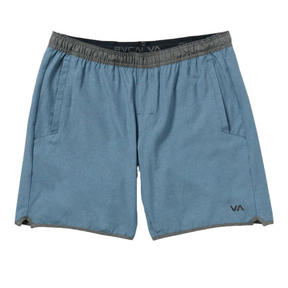 RVCA Yogger Stretch Contrast 17" Shorts in Vintage Navy Heather