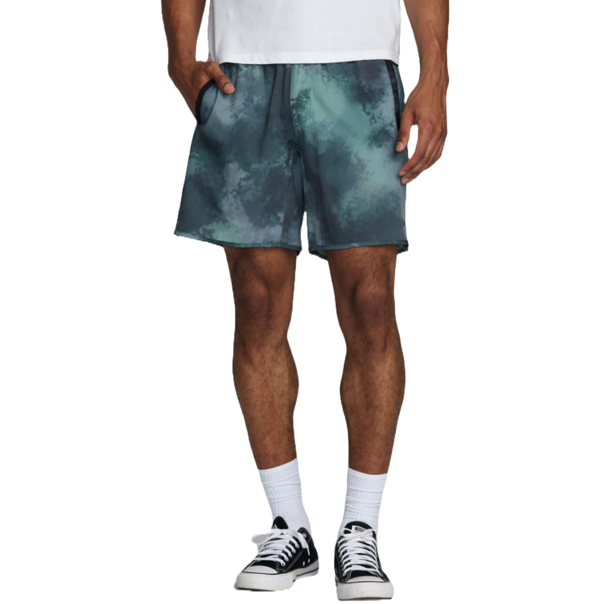 RVCA Yogger Stretch 17" Shorts in Bottle Green