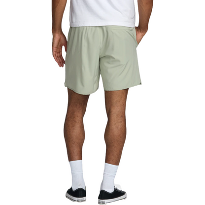 RVCA Yogger Stretch 17" Shorts in Light Olive
