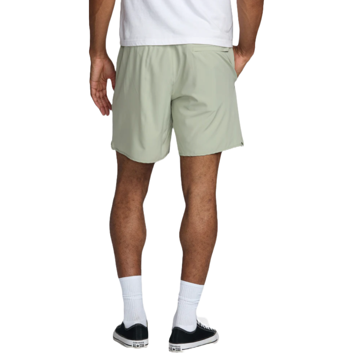 RVCA Yogger Stretch 17" Shorts in Light Olive