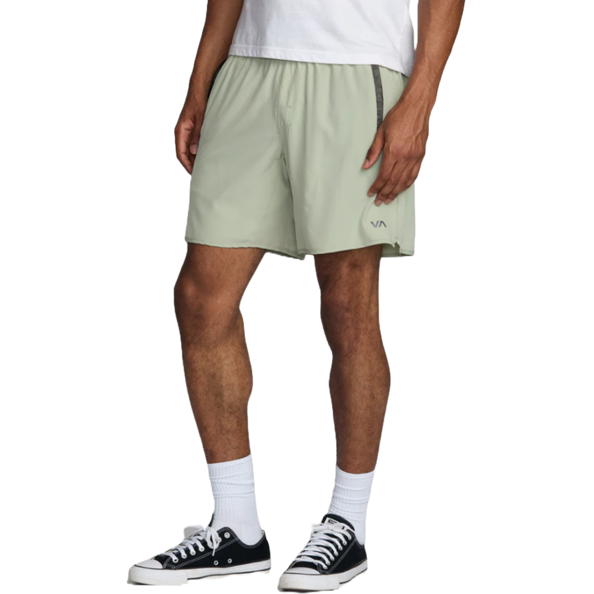 RVCA Yogger Stretch 17" Shorts in Light Olive