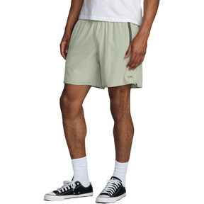 RVCA Yogger Stretch 17" Shorts in Light Olive