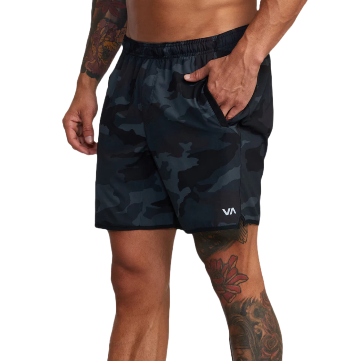 RVCA Yogger Stretch 17" Shorts in Camo