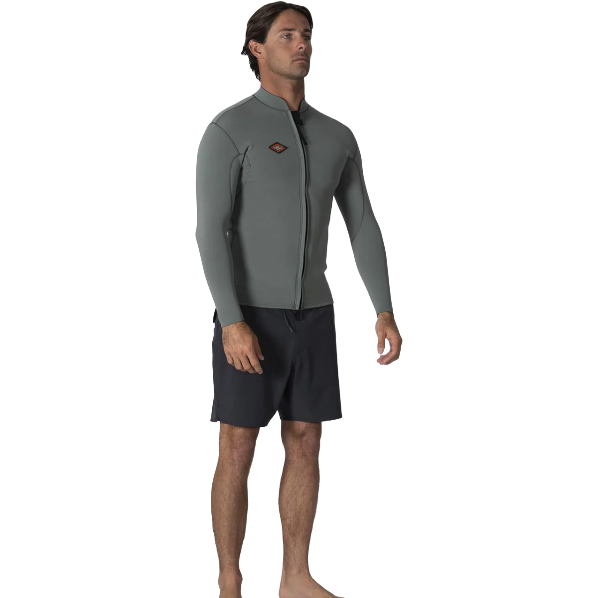 Vissla 2mm Solid Sets Front Zip Jacket in Moss