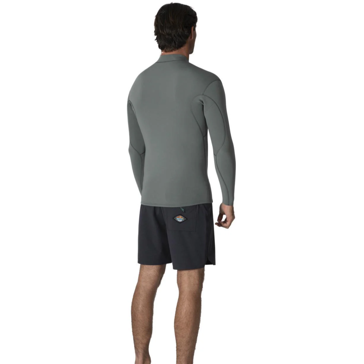 Vissla 2mm Solid Sets Front Zip Jacket in Moss