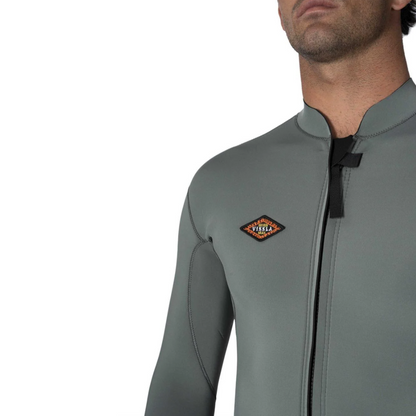 Vissla 2mm Solid Sets Front Zip Jacket in Moss