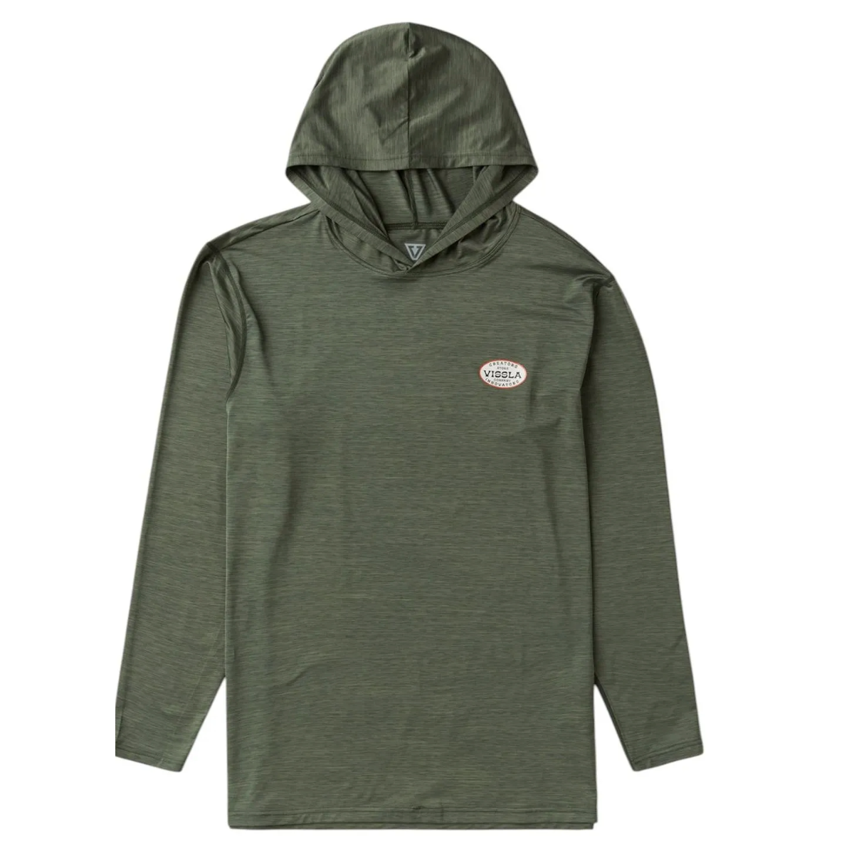 Vissla Twisted Eco Hooded Long Sleeve Sun Shirt in Military Heather