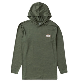 Vissla Twisted Eco Hooded Long Sleeve Sun Shirt in Military Heather