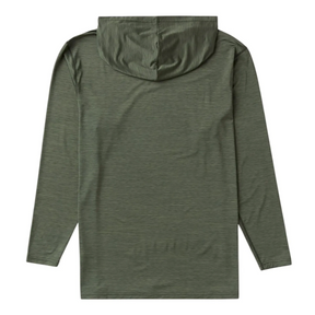 Vissla Twisted Eco Hooded Long Sleeve Sun Shirt in Military Heather