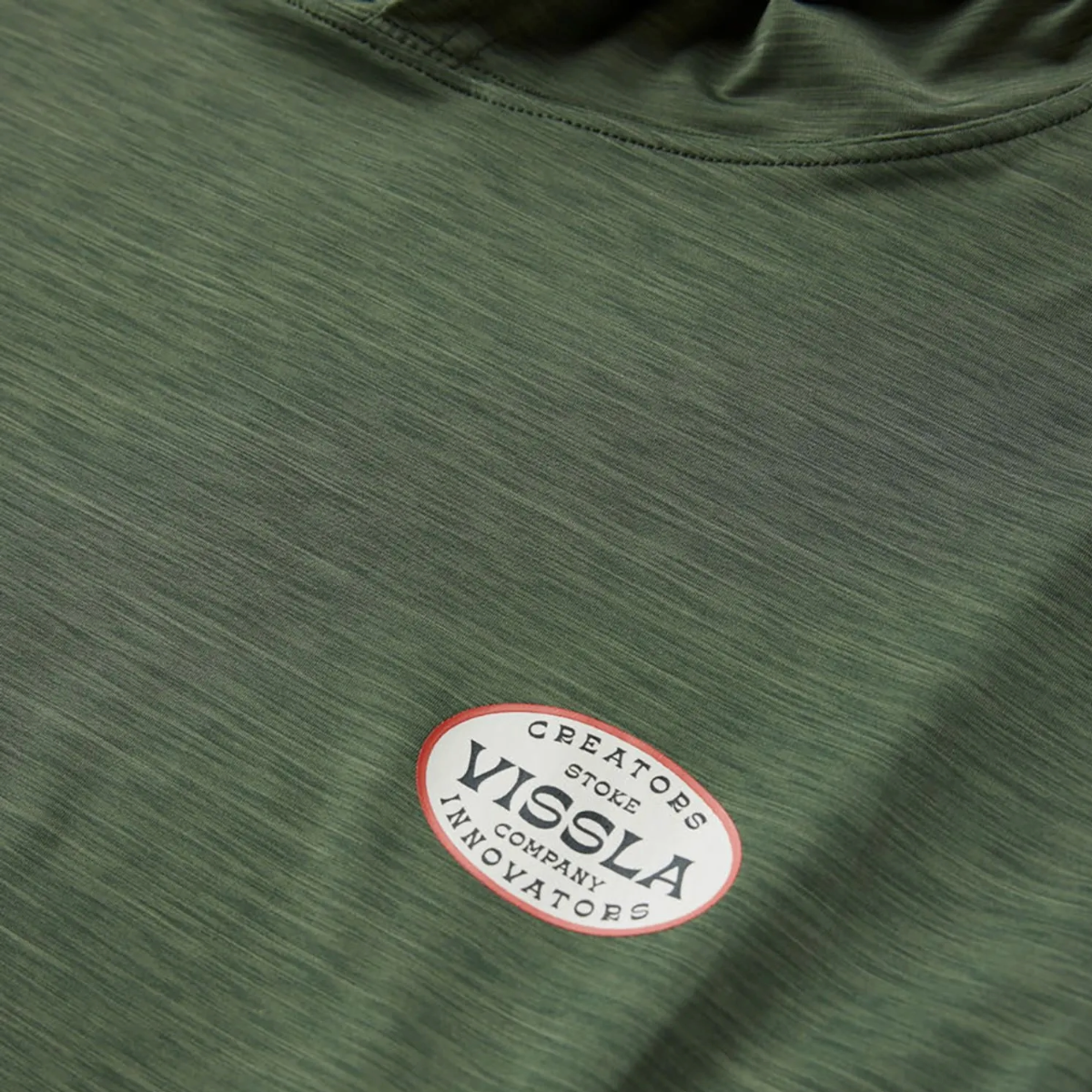 Vissla Twisted Eco Hooded Long Sleeve Sun Shirt in Military Heather