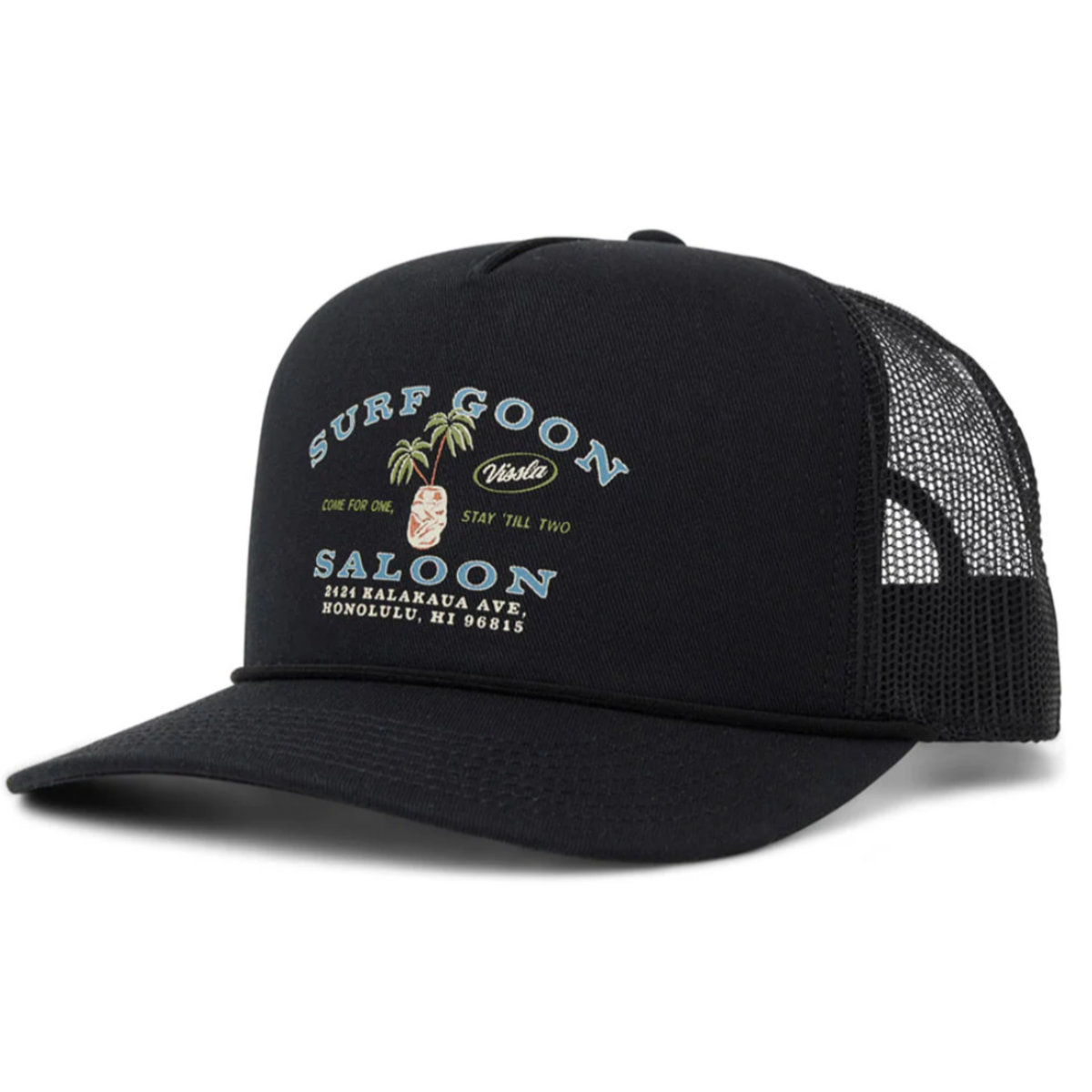 Vissla Garage Foam Trucker Hat in Black