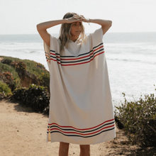 Sand Cloud Border Classic Stripe Poncho Red/Navy