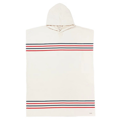 Sand Cloud Border Classic Stripe Poncho Red/Navy