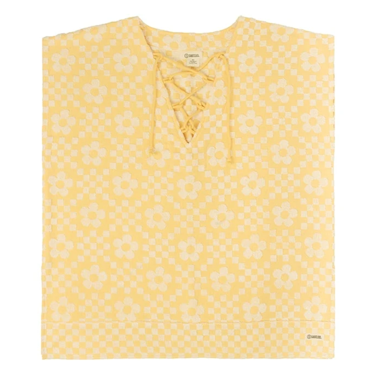 Sand Cloud Floral Check Cover Up in Snapdragon