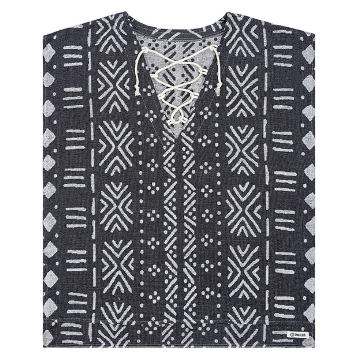 Sand Cloud Adobe Mudcloth Cover Up in Black