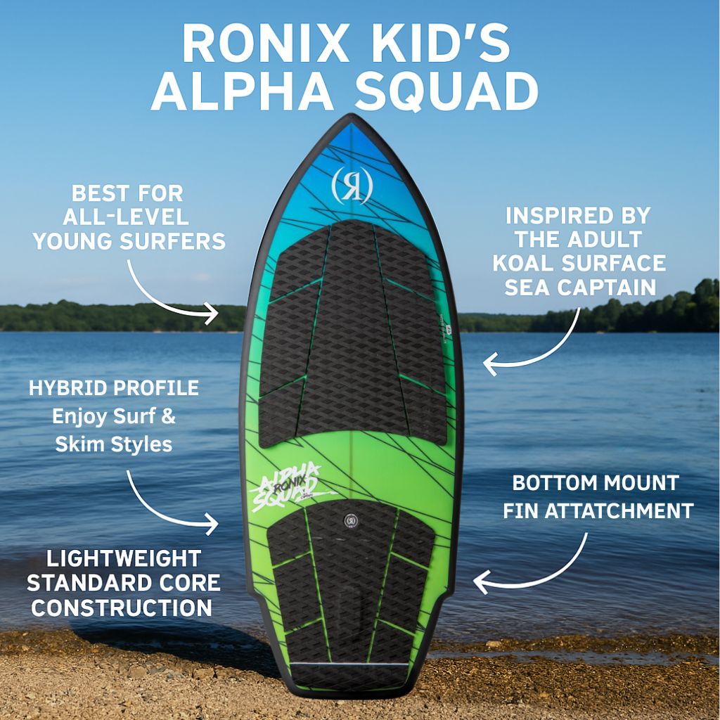Ronix Kid's Alpha Squad Sea Captain Wakesurf Board 2025