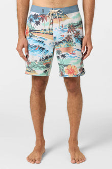 O'Neill Hyperfreak Mysto Scallop 19" Boardshort in Cream