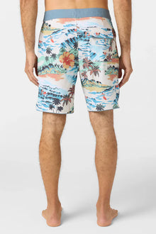 O'Neill Hyperfreak Mysto Scallop 19" Boardshort in Cream