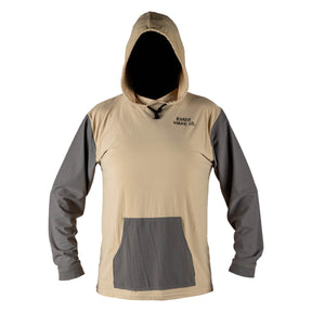 Ronix Men's UV Shade Wick Dry Hoodie in Sand / Charcoal