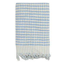 Kikoya Pompom Bubble Handloom Turkish Towel in Baby Blue