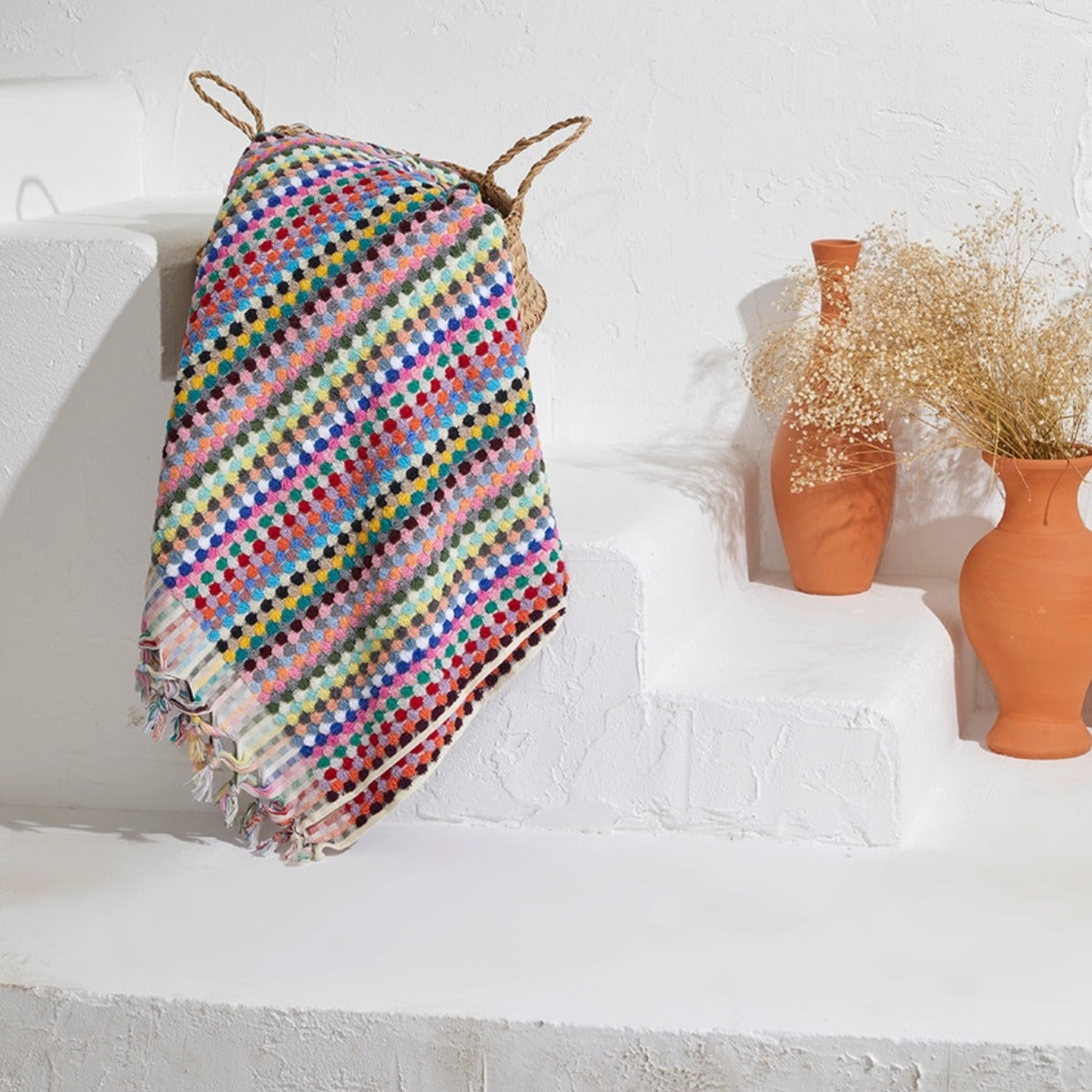 Kikoya Pompom Bubble Handloom Turkish Towel
