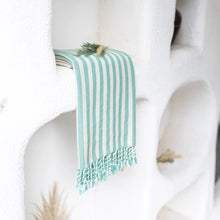 Kikoya Mid Weight Rustic Vintage Turkish Towel in Teal