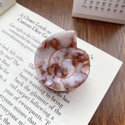 Cora Small Round Swirly Seashell Claw Clip