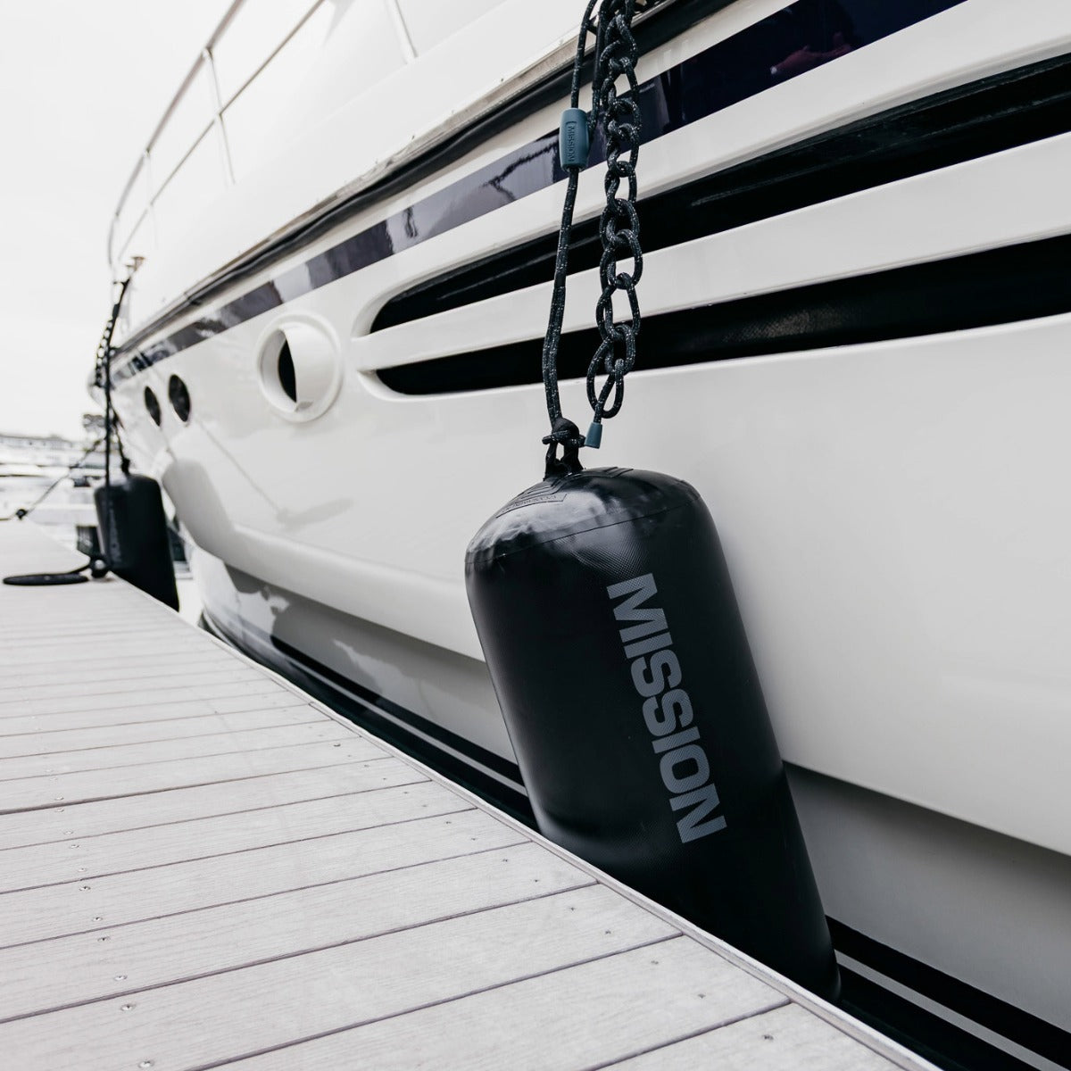 Mission Brigade Pendant Inflatable Fender 12''x 32'' in Black