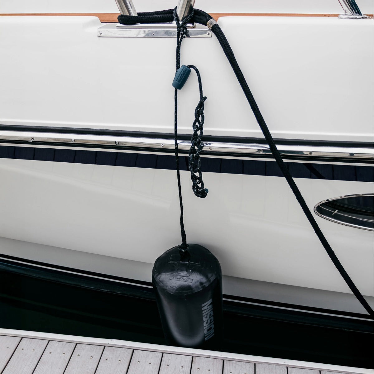 Mission Brigade Pendant Inflatable Fender 12''x 32'' in Black