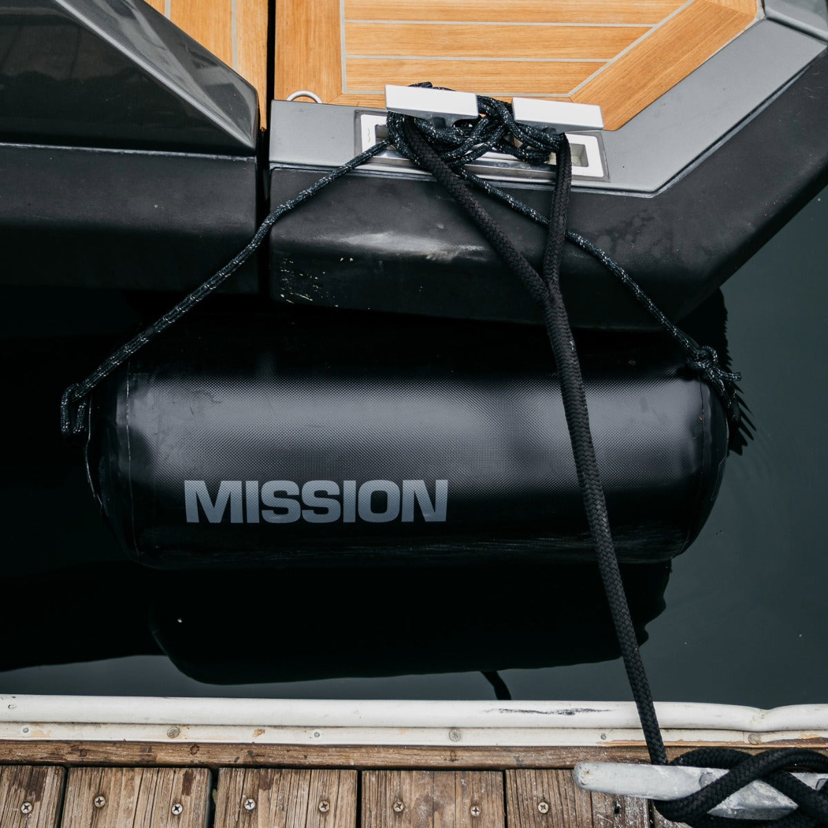 Mission Brigade Pendant Inflatable Fender 12''x 32'' in Black