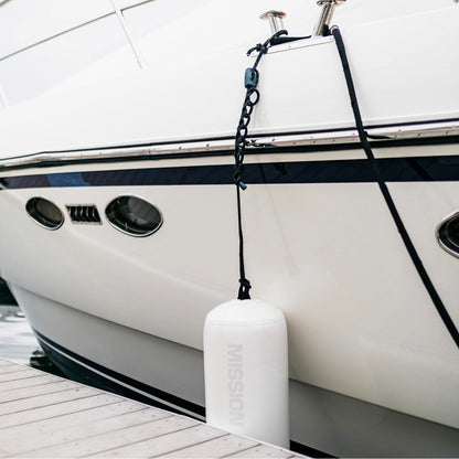 Mission Brigade Pendant Inflatable Fender 12''x 32'' in White