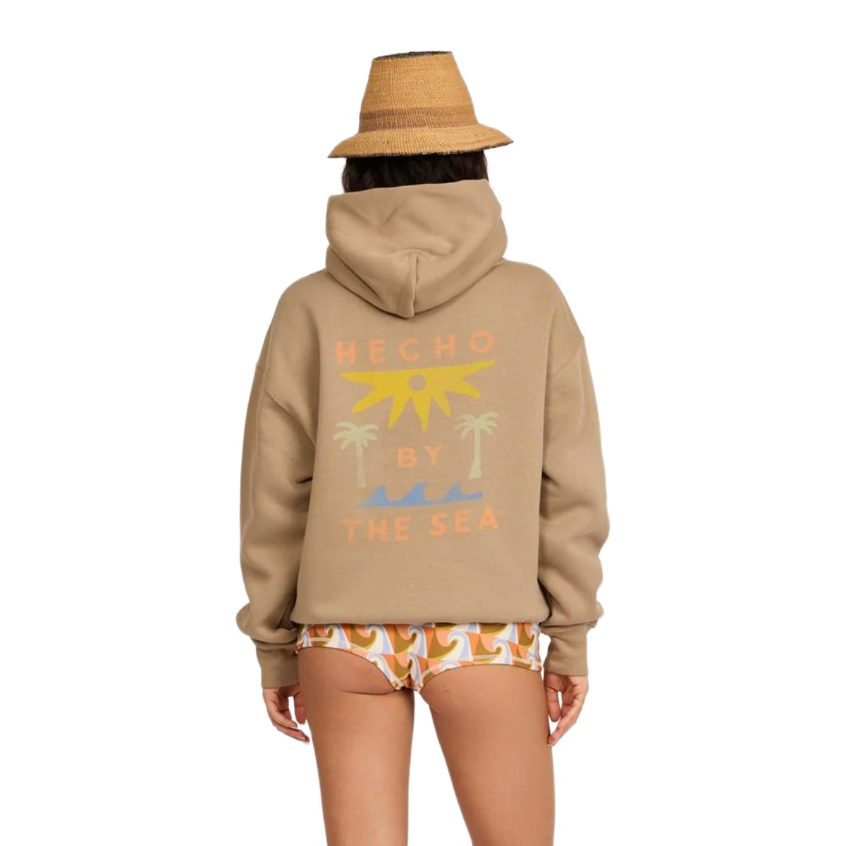 Sisstr Surf Long Sleeve Hooded Fleece in Putty