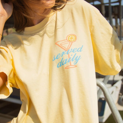 Charlie Southern Lake Docktails Tee in Yellow