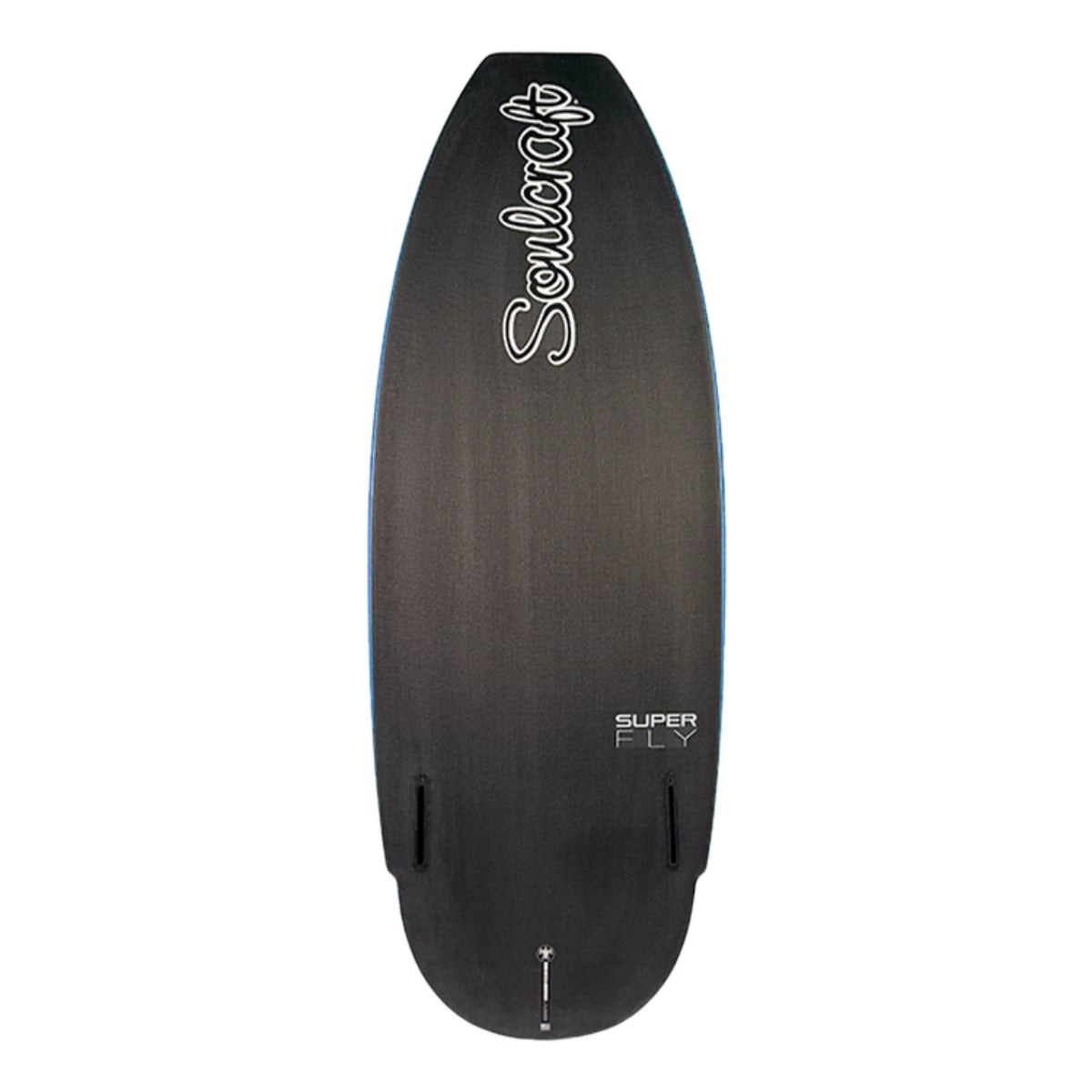 Soulcraft SuperFly Black Magic Wakesurf Board in Distressed Blue Deck 2026