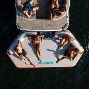 Mission Inflatable Mat | REEF DECK 73 | Diamond 6.5' x 13.3' Inflatable Swim Platform & Lounger