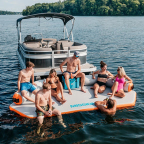 Mission Inflatable Mat | REEF DECK 73 | Diamond 6.5' x 13.3' Inflatable Swim Platform & Lounger