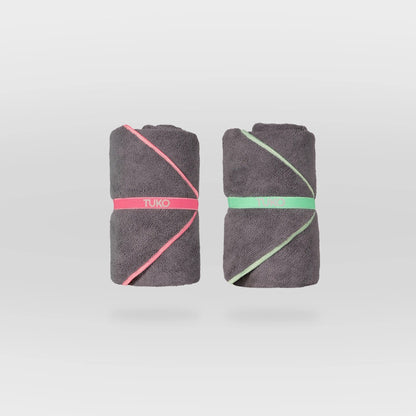 Mission TUKO Beach Towel 2 Pack in Charcoal