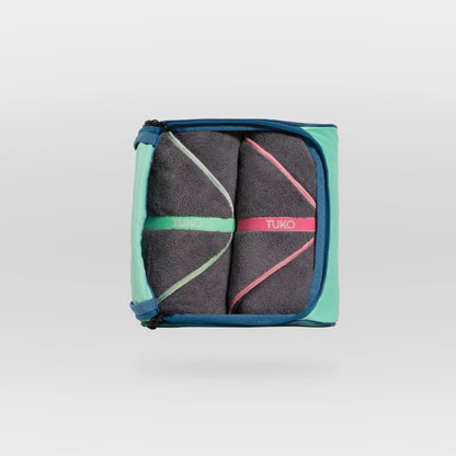 Mission TUKO Beach Towel 2 Pack in Charcoal