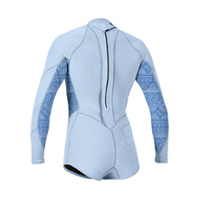 O'Neill Girl's Bahia 2/1mm BZ Long Sleeve Surf Suit in Chambray/Surf