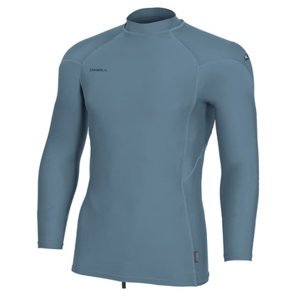 O'Neill Youth Hyperfreak Skins Long Sleeve Rash Guard in Blue Fusion