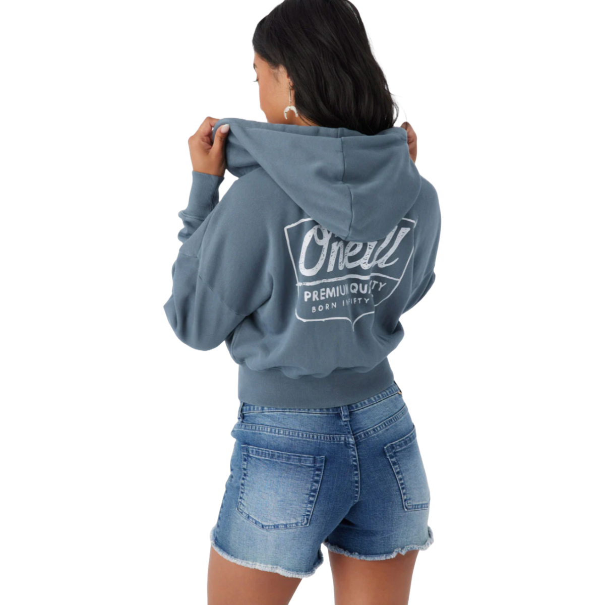O'Neill Darcie Zip Hoody in Washed Slate
