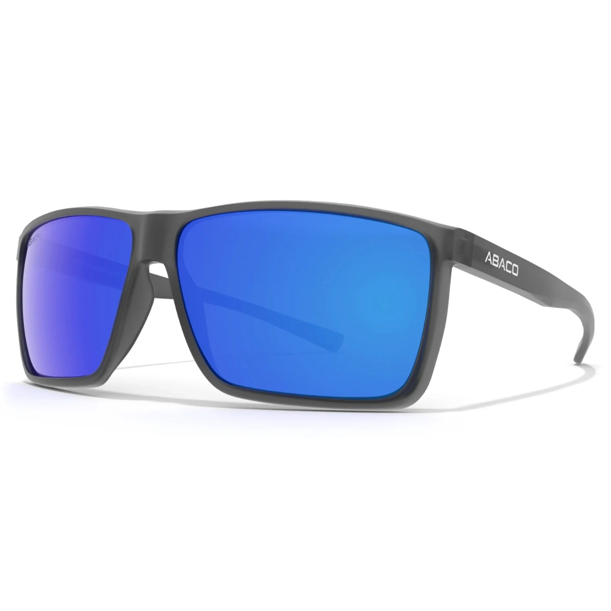 Abaco Crash Boat Sunglasses in Matte Grey/Deep Blue Mirror