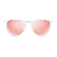 Abaco Piper Sunglasses in White/Rose Gold Mirror
