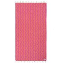 Sand Cloud Rumble Waves Towel in Coral