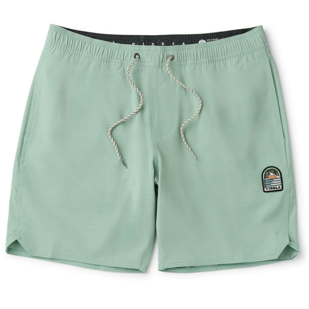 Vissla Solid Sets 17.5" Ecolastic Boardshorts in Aloe