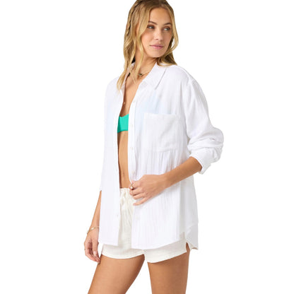 O'Neill Leni Relaxed Long Sleeve Top in White