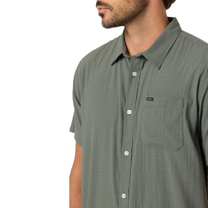 O'Neill TRVLR Perforated Standard Fit Shirt in Dark Olive