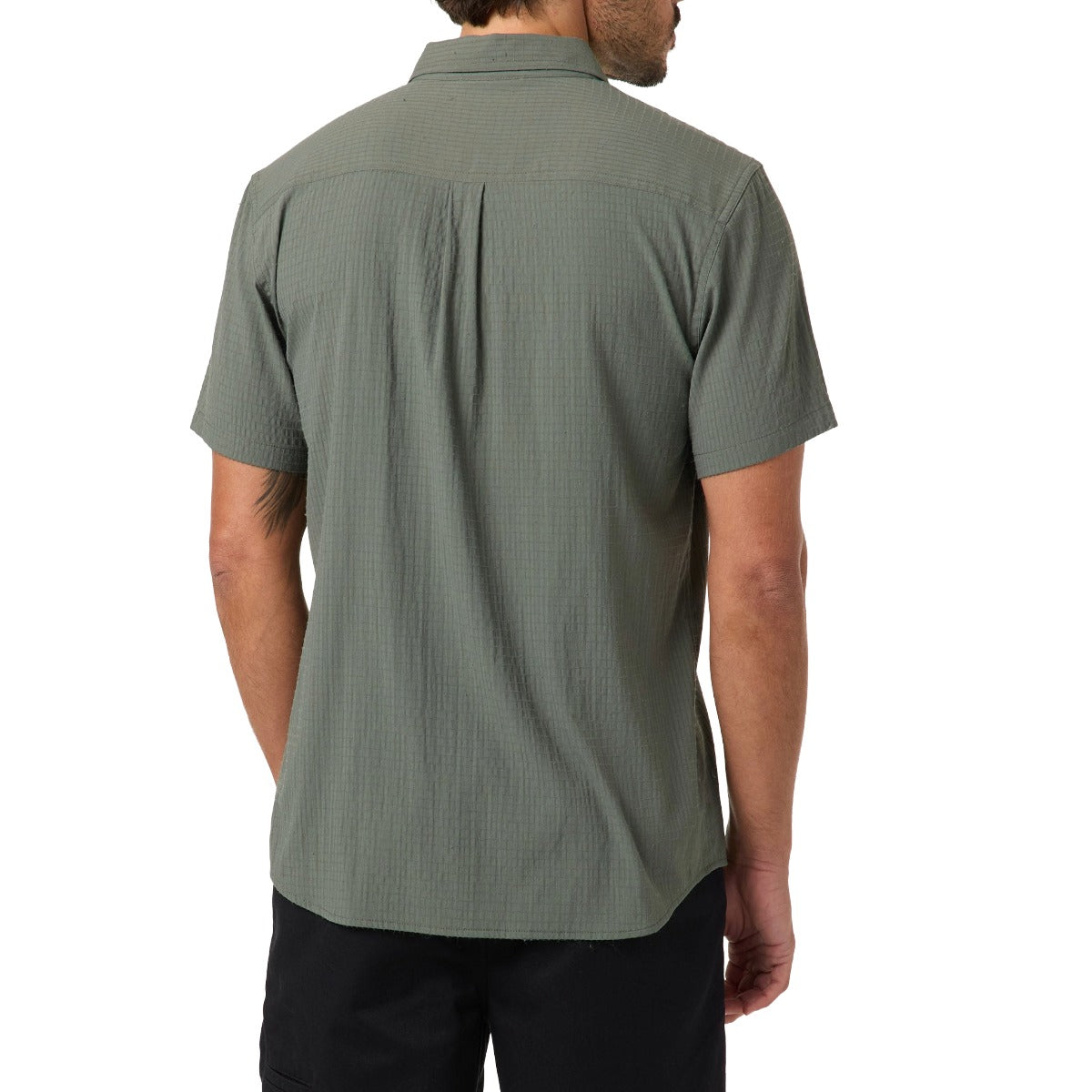 O'Neill TRVLR Perforated Standard Fit Shirt in Dark Olive
